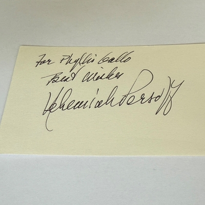 Nehemiah Persoff signed card