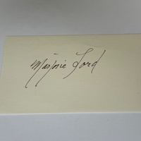 Marjorie Lord signed card