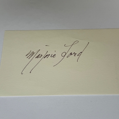 Marjorie Lord signed card