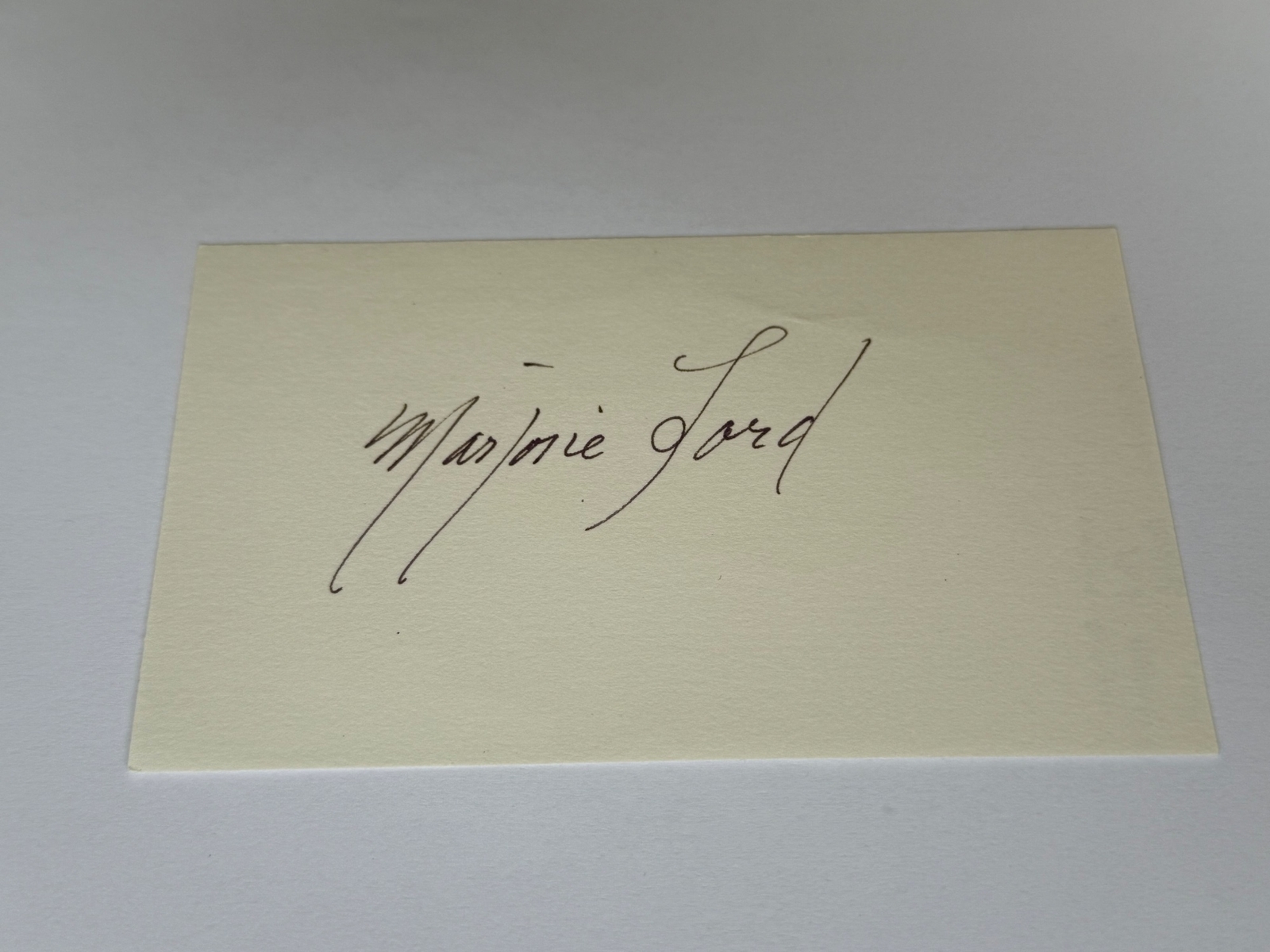 Marjorie Lord signed card