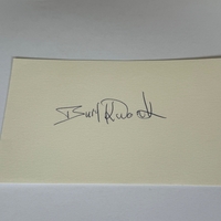 Burt Kwouk signed card