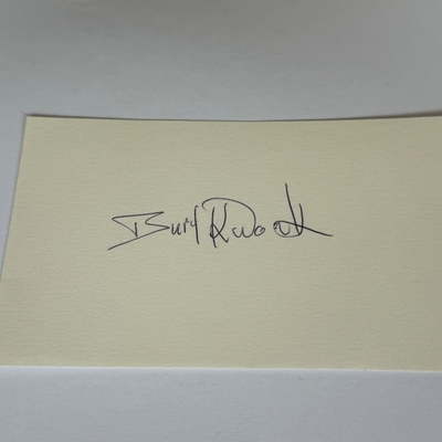 Burt Kwouk signed card