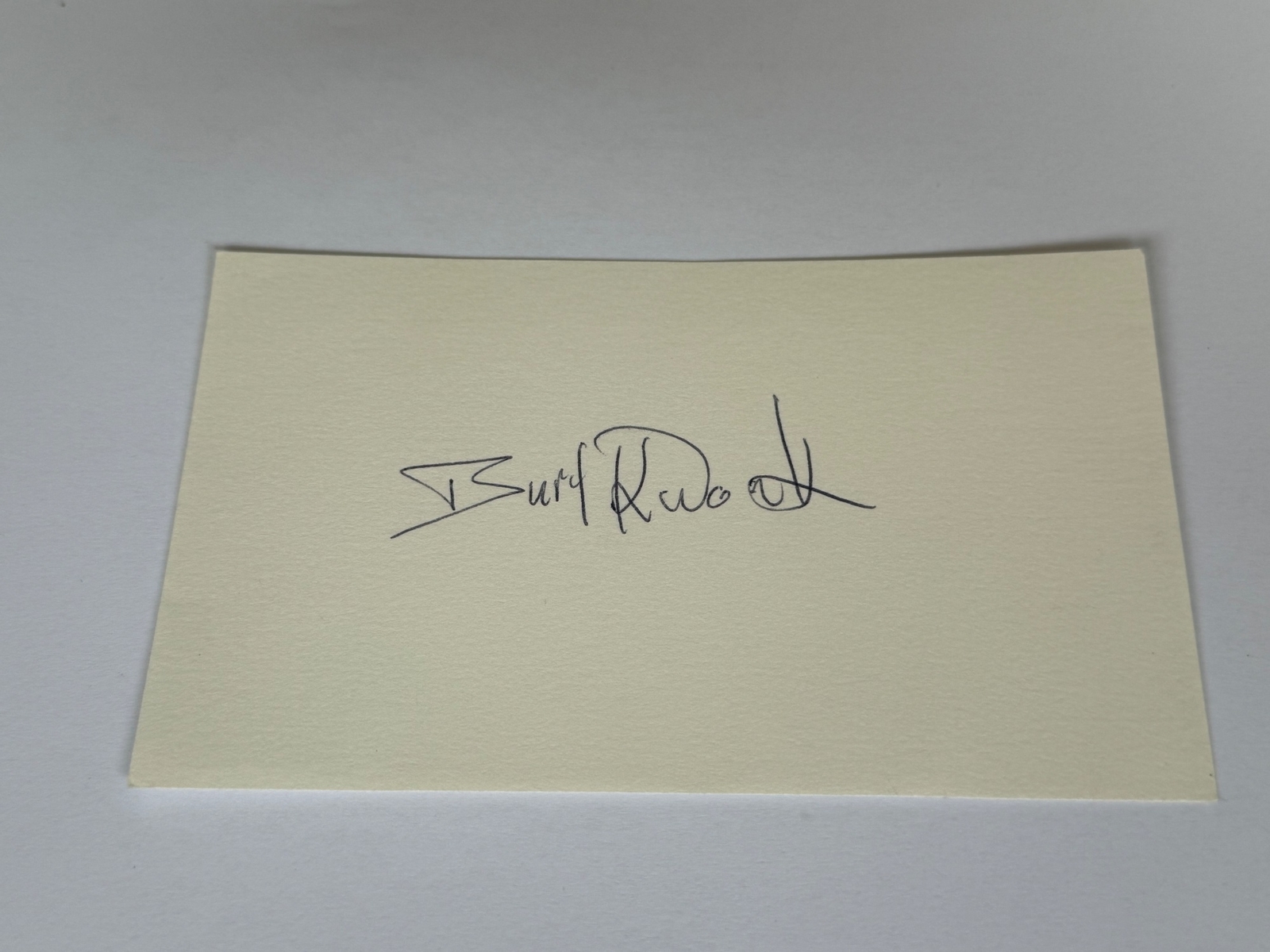 Burt Kwouk signed card