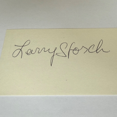 Larry Storch signed card