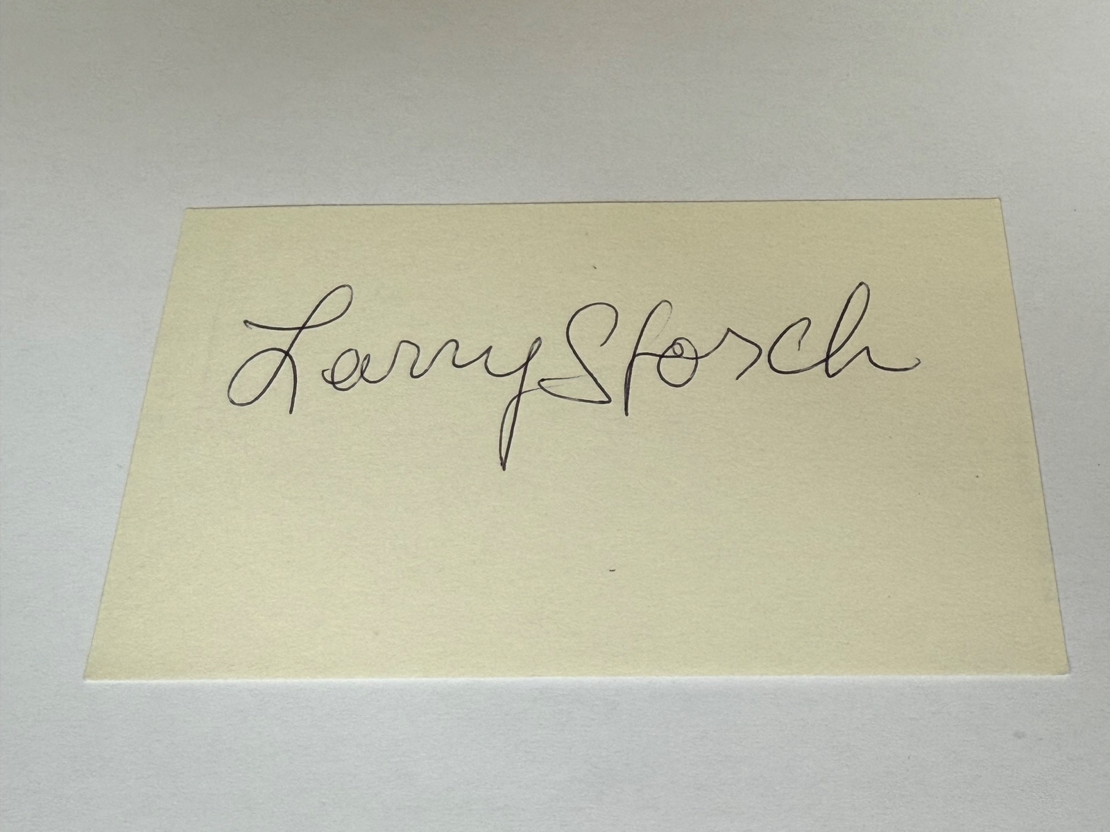 Larry Storch signed card