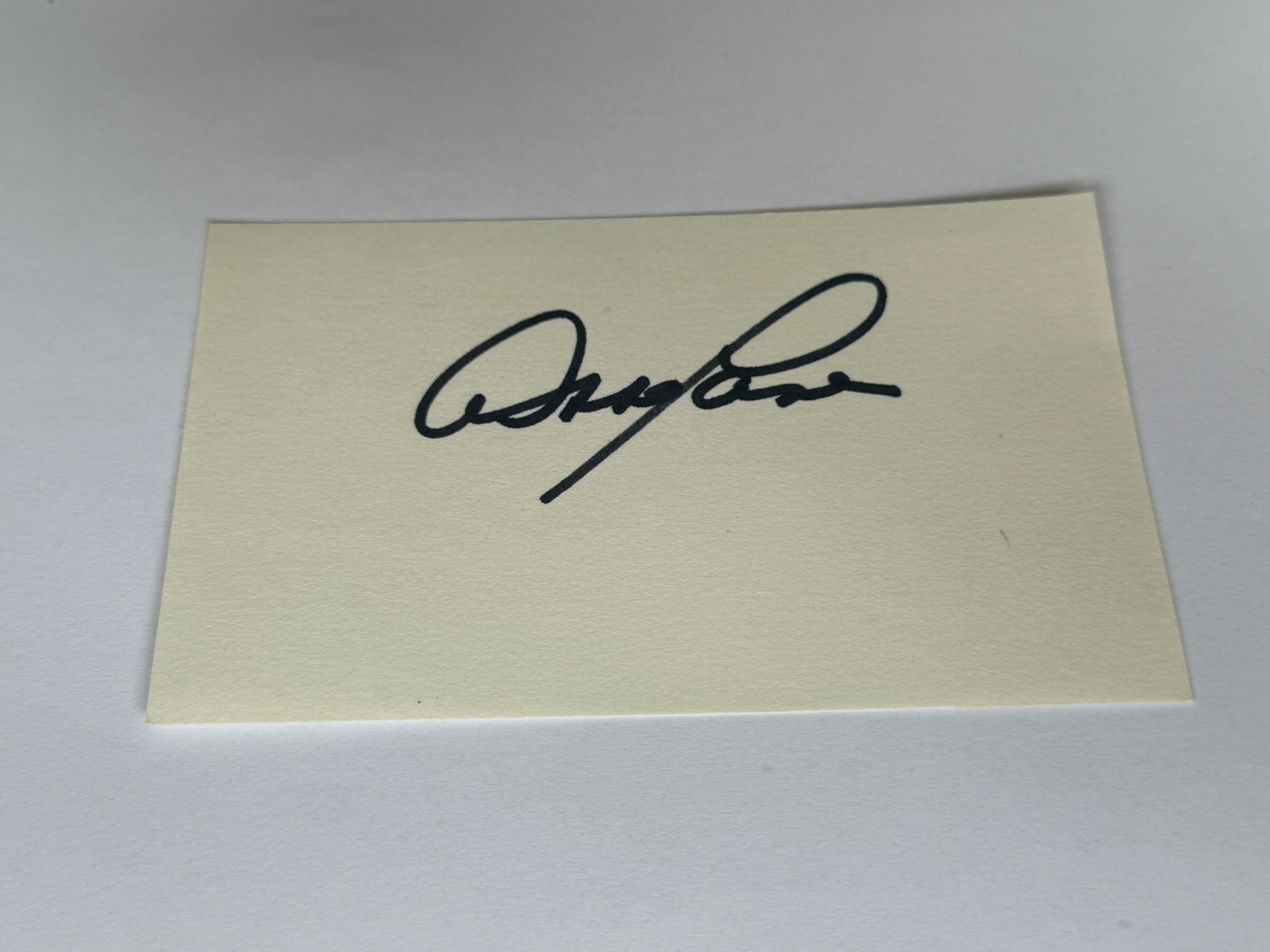 Abbé Lane signed card
