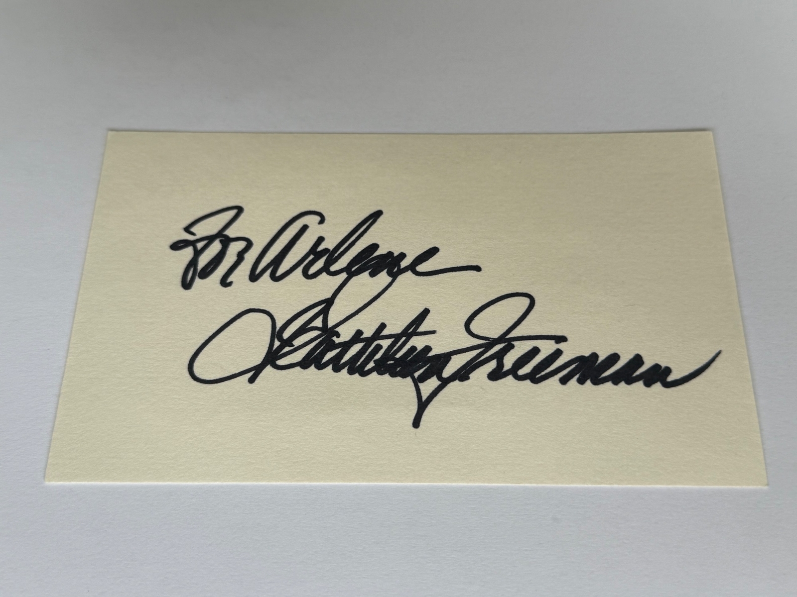 Kathleen Freeman signed card