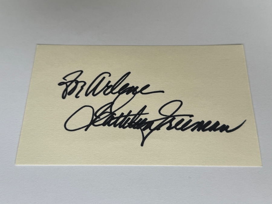 Kathleen Freeman signed card