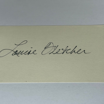 Louise Fletcher signed card