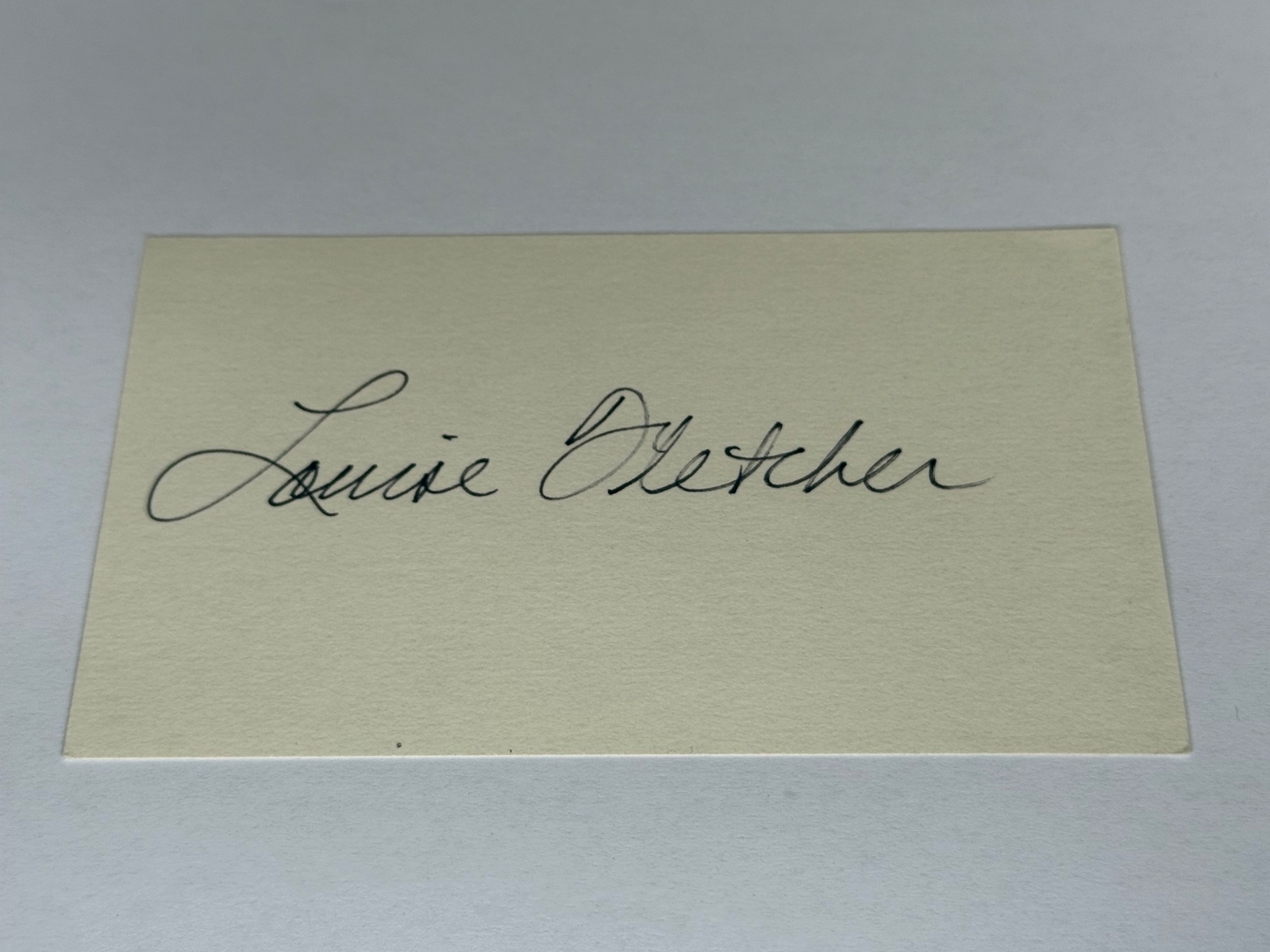 Louise Fletcher signed card