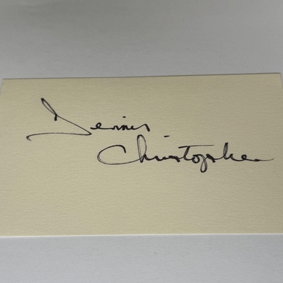 Dennis Christopher signed card