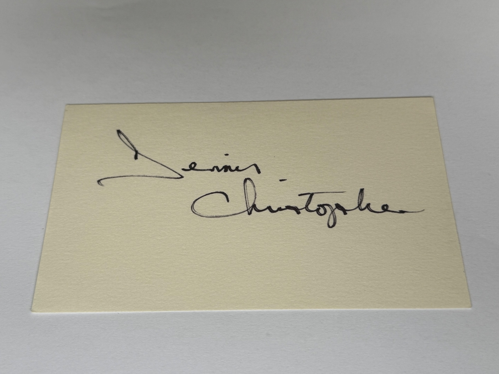 Dennis Christopher signed card
