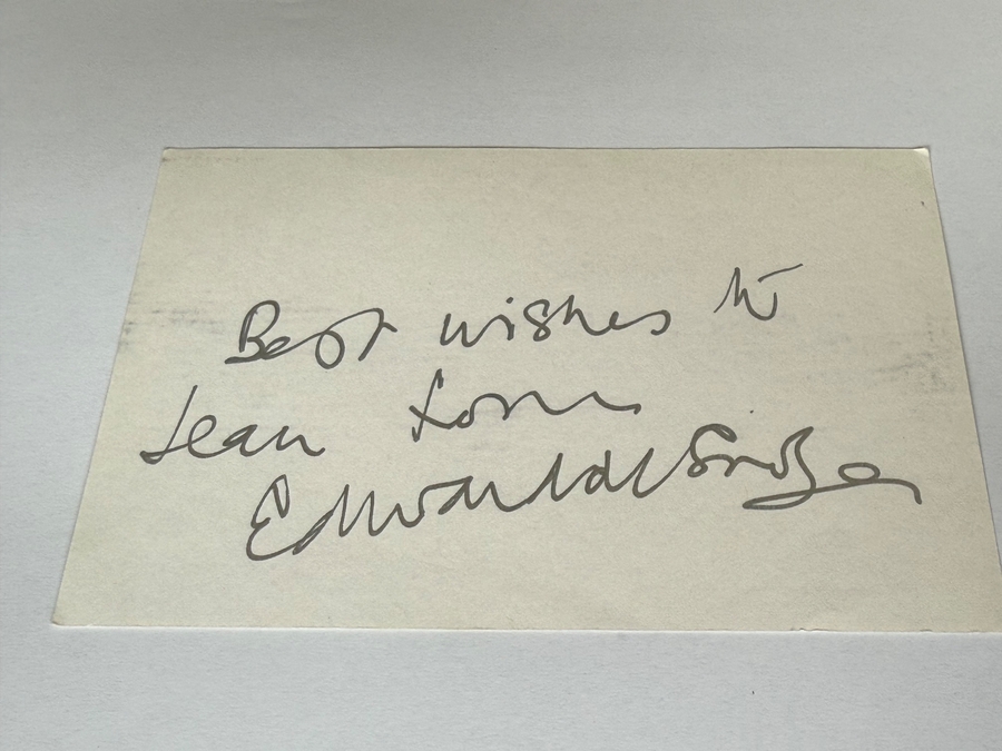 Edward De Souza signed card