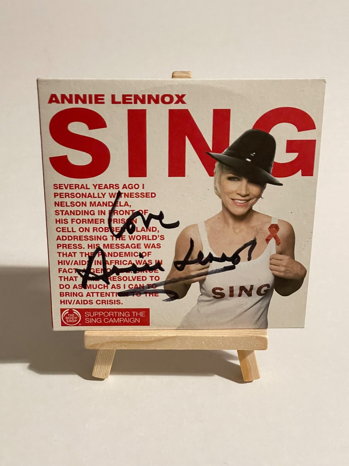 Annie Lennox - Sing CD. Signed by Annie Lennox