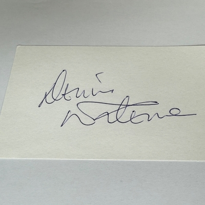 Dennis Waterman signed card
