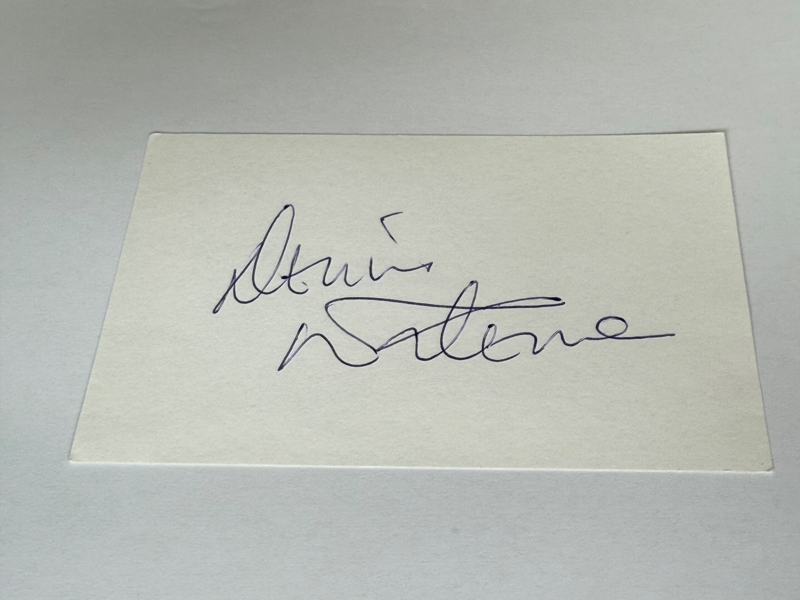 Dennis Waterman signed card