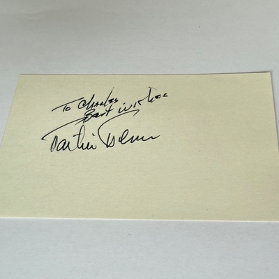 Martin Milner signed card