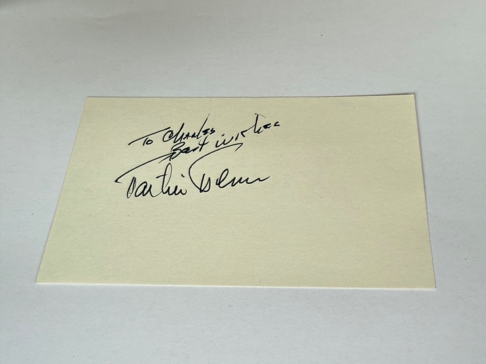 Martin Milner signed card