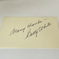 Betty White signed card