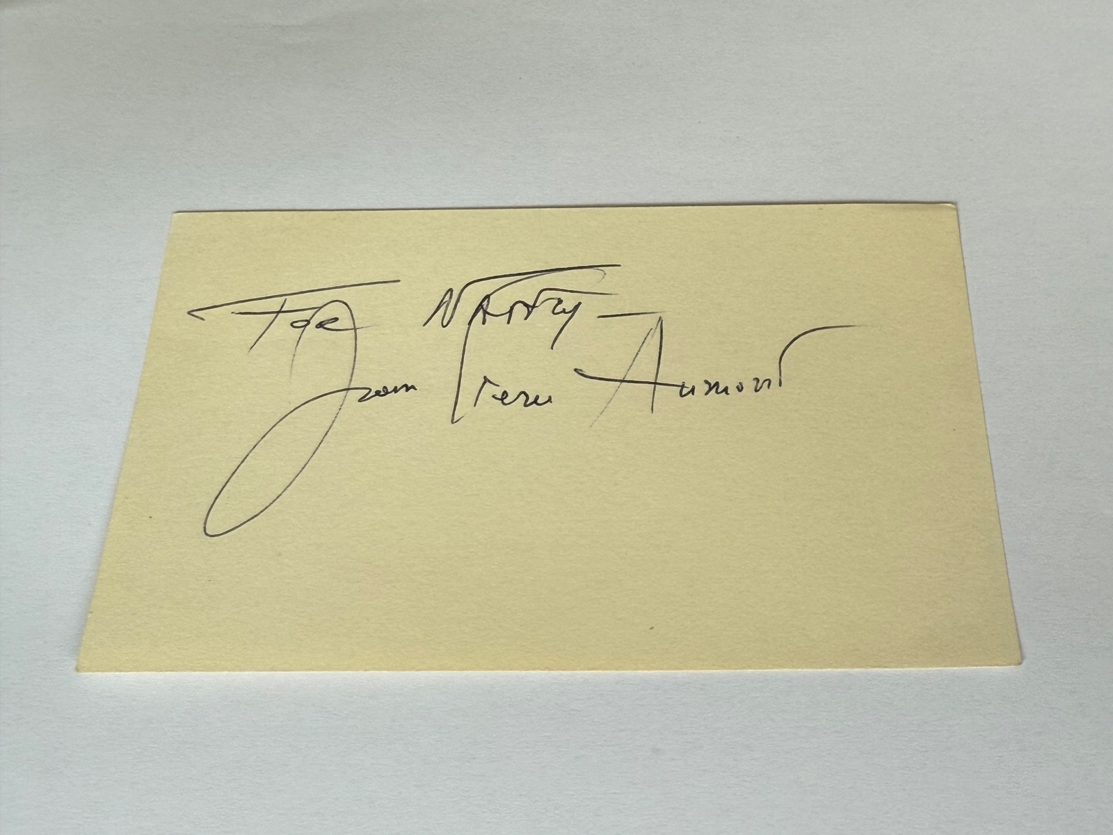 Jean Pierre Aumont signed card
