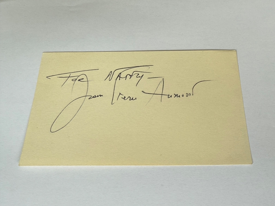 Jean Pierre Aumont signed card