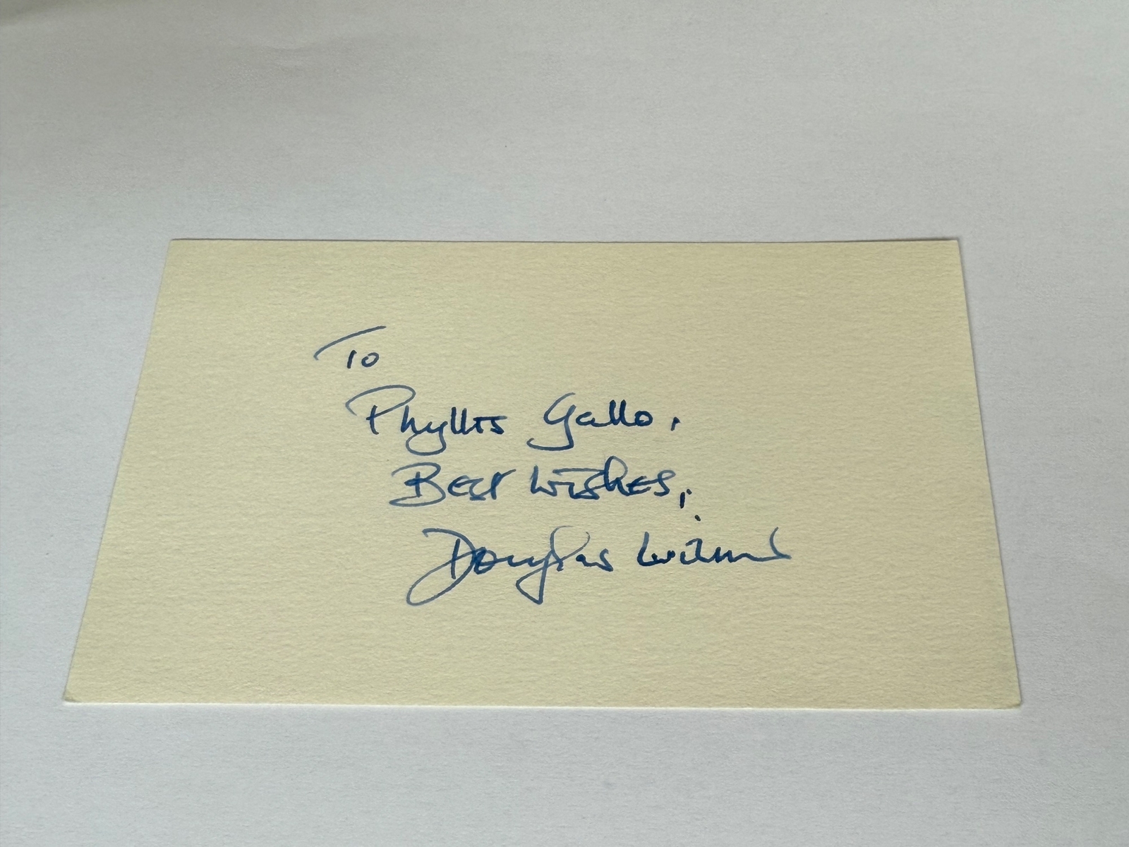 Douglas Wilmer signed card