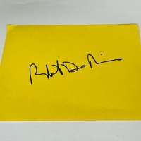 Robert De Niro signed card