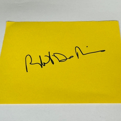 Robert De Niro signed card