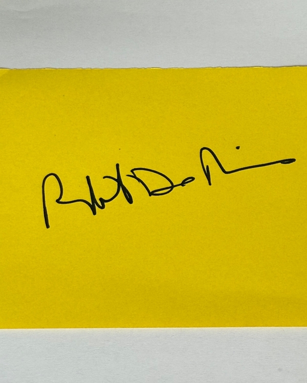 Robert De Niro signed card
