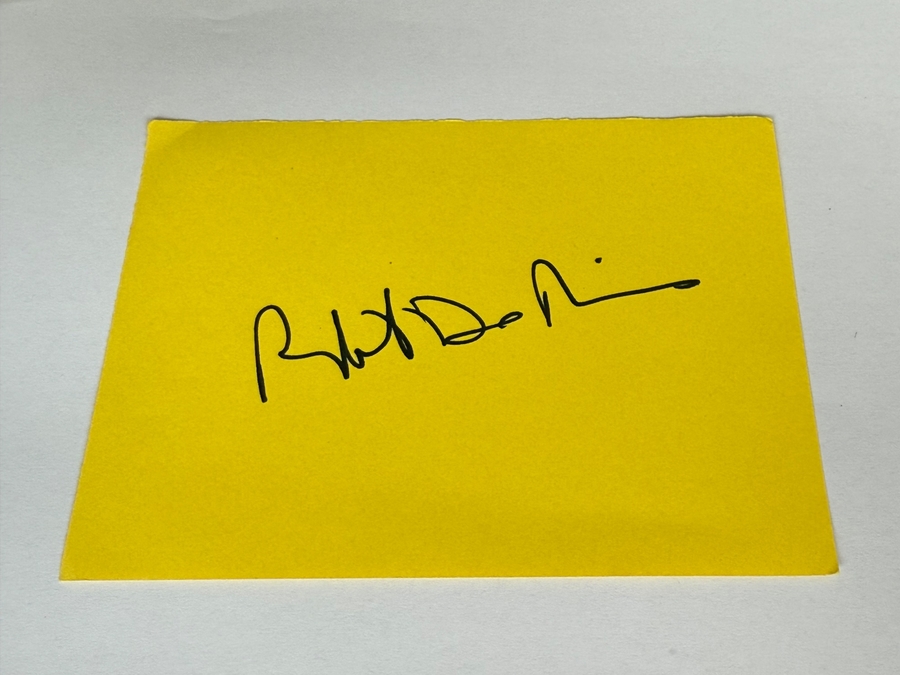 Robert De Niro signed card