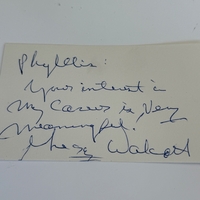 Gregory Walcott signed card