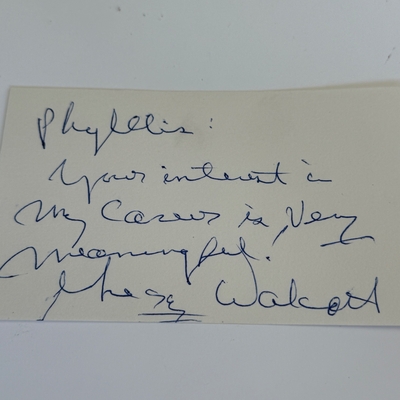 Gregory Walcott signed card