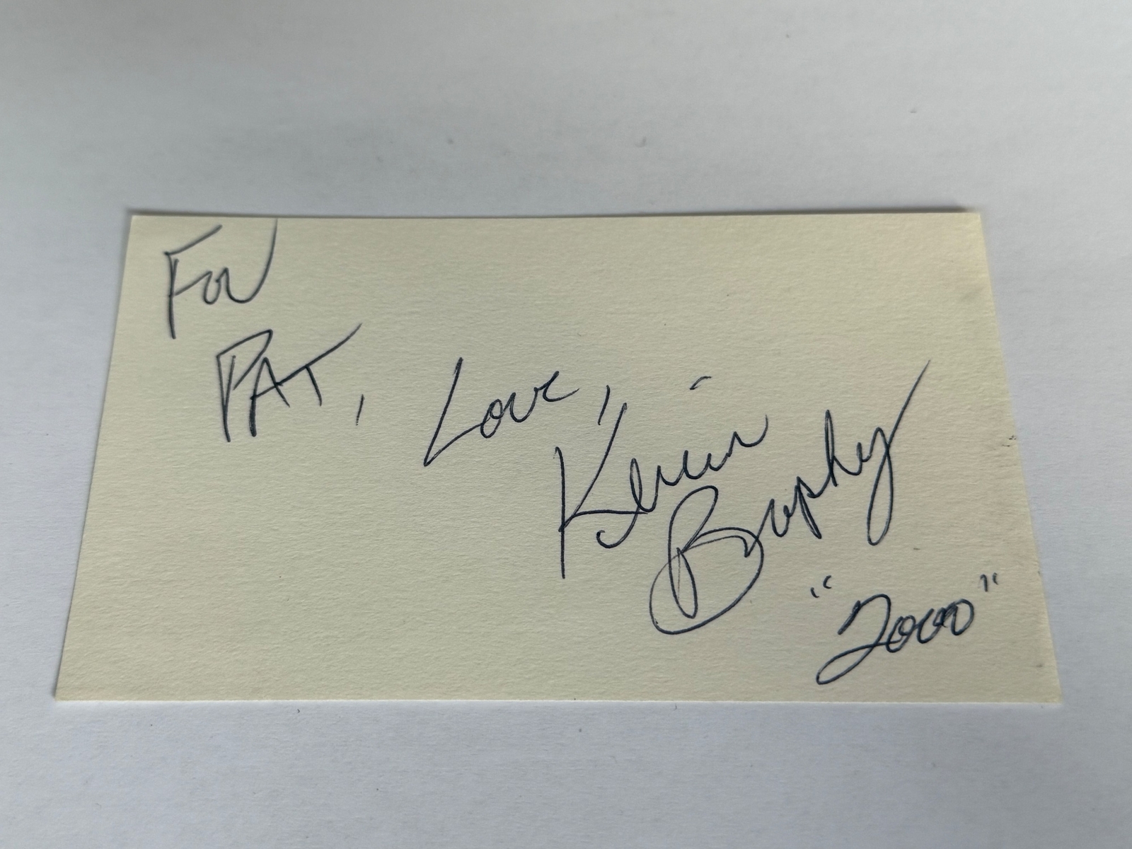 Kevin Brophy signed card