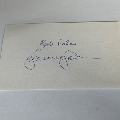 Graeme Garden signed card