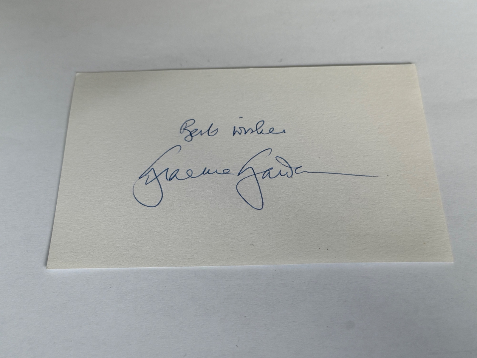 Graeme Garden signed card