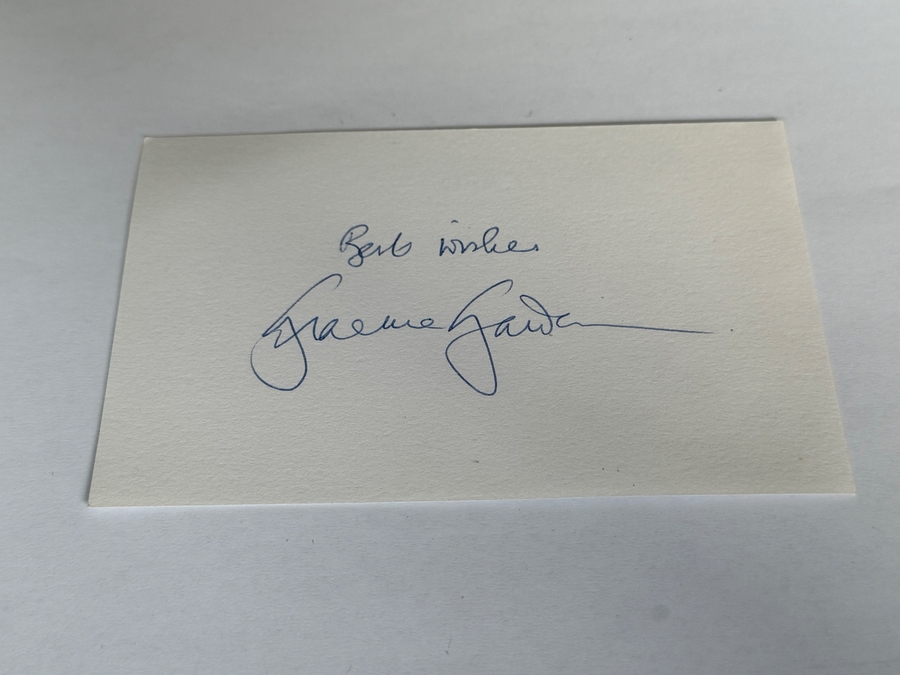 Graeme Garden signed card