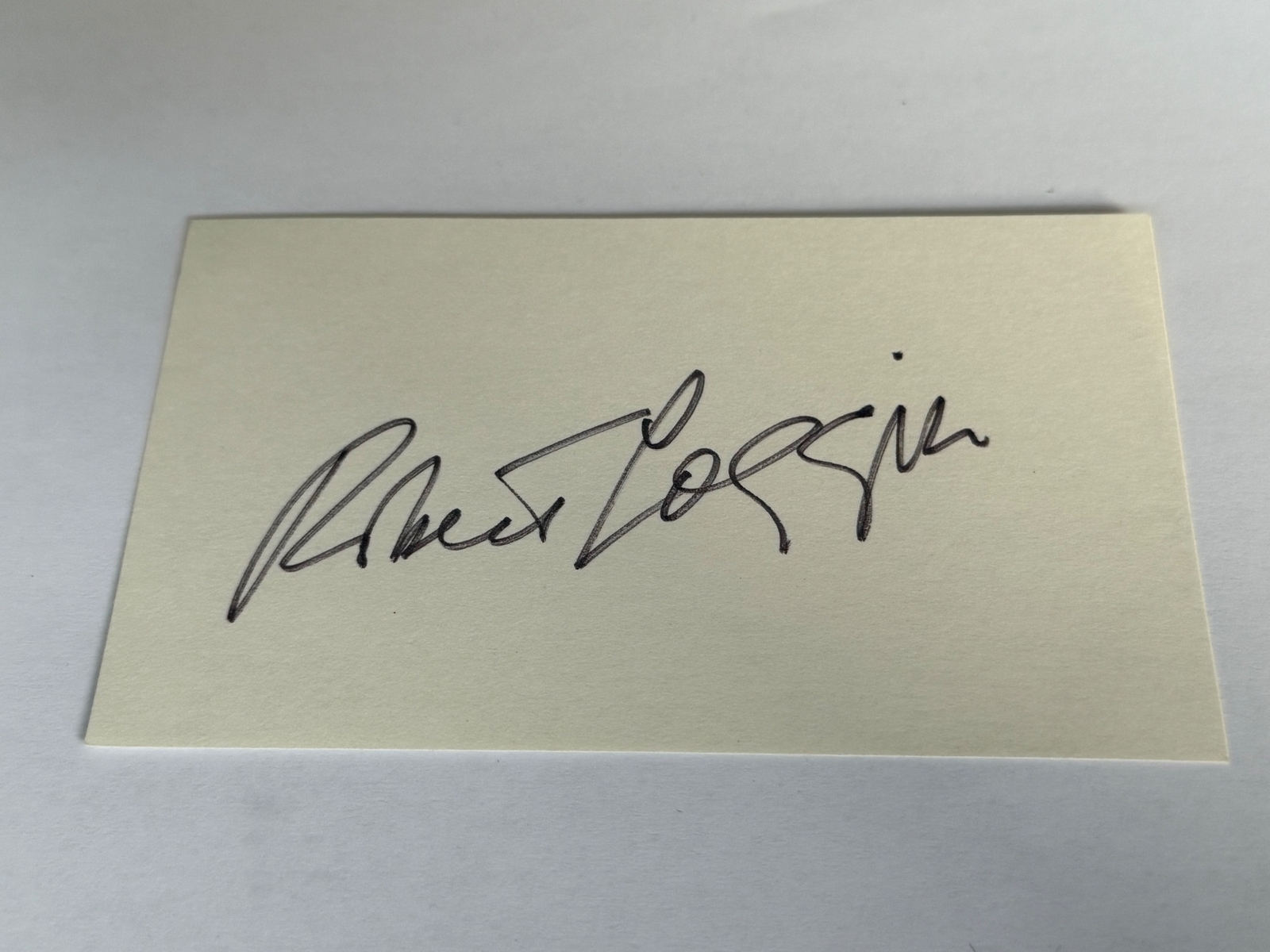 Robert Loggia signed card