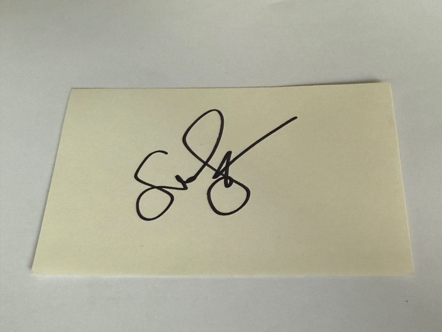 Susan Sarandon signed card