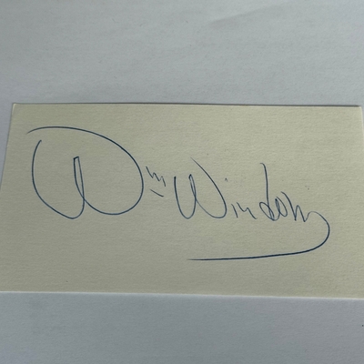William Windom signed card