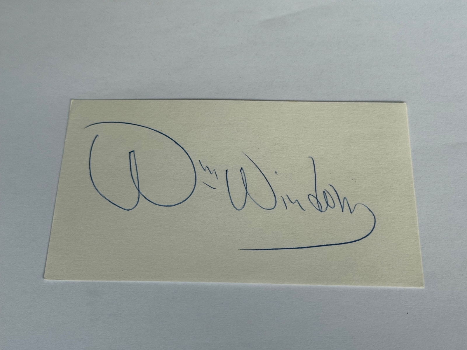 William Windom signed card