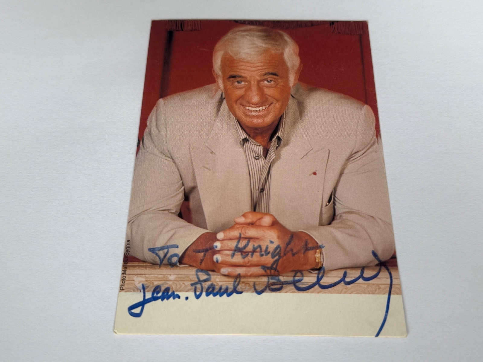 Jean-Paul Belmondo signed 6x4 photo