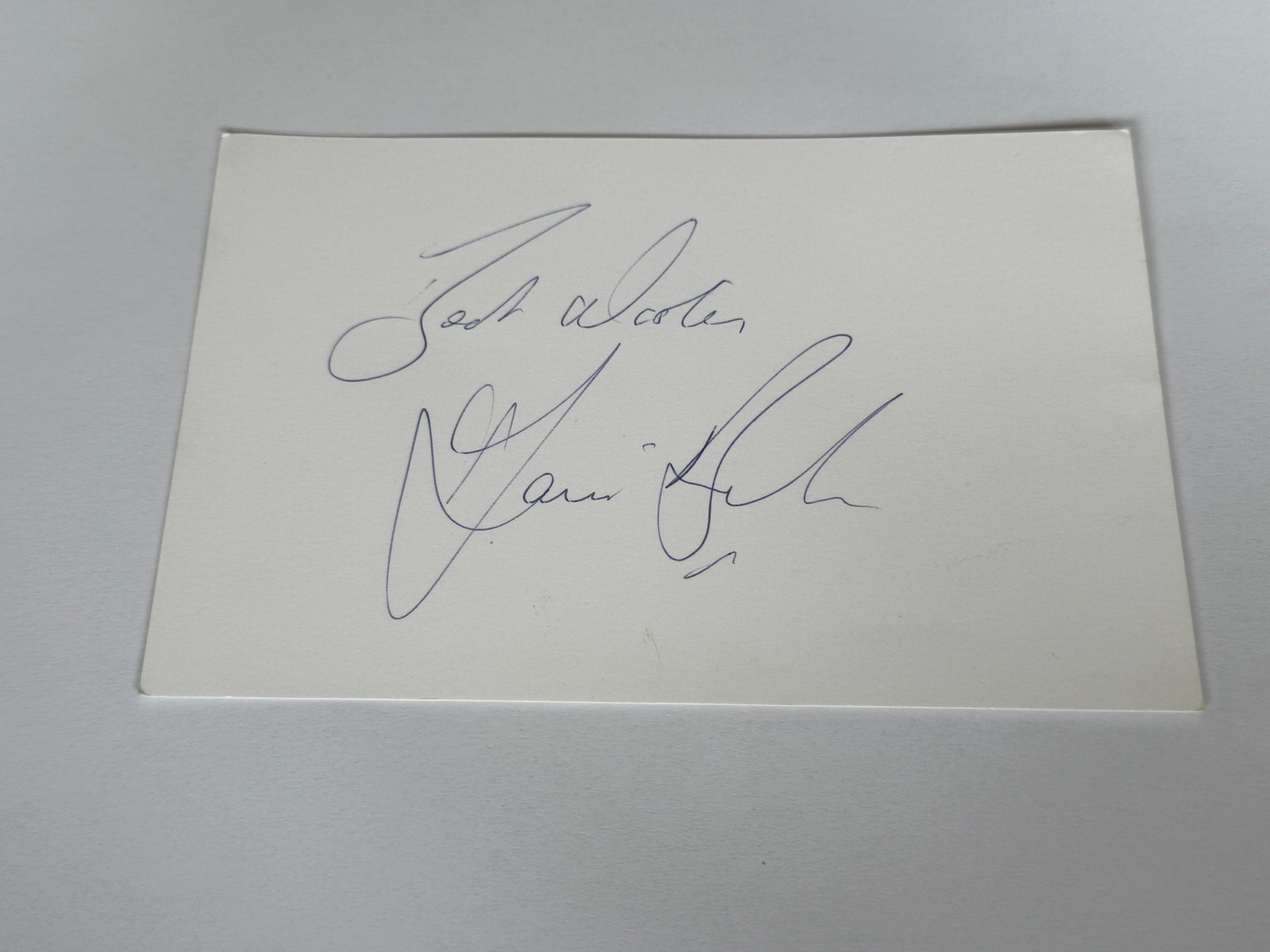 Dani Behr signed card