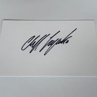 Cliff Lazarenko signed card