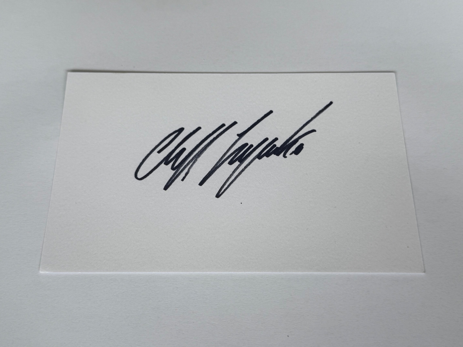 Cliff Lazarenko signed card