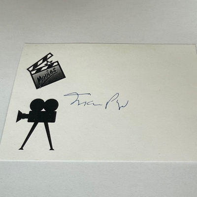 Mario Puzo signed card