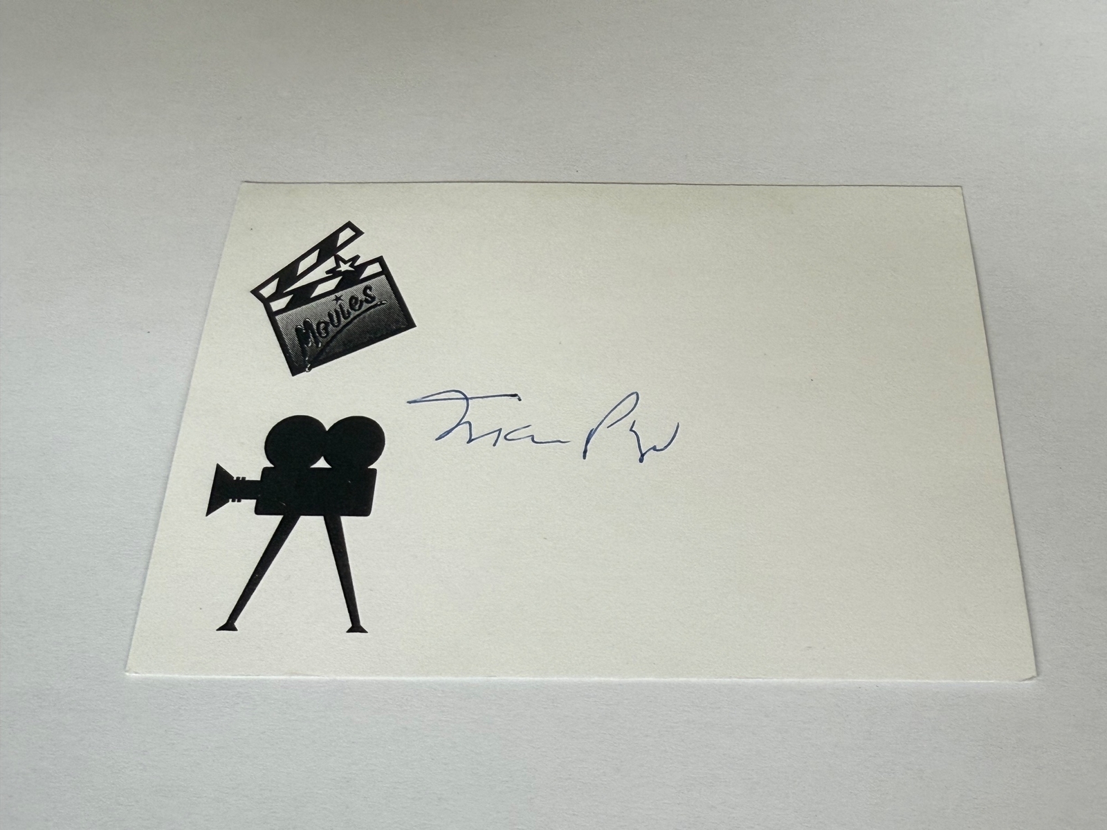 Mario Puzo signed card