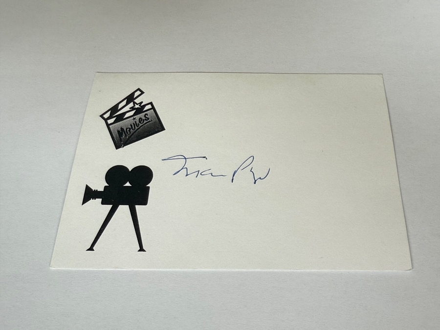 Mario Puzo signed card