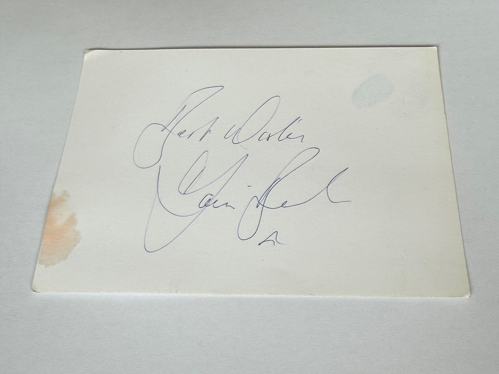Dani Behr signed card