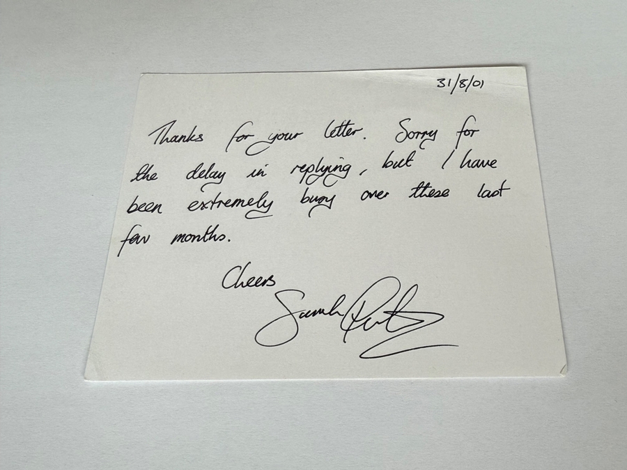 Sarah Preston signed card