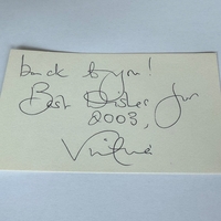 Victoria Wicks signed card
